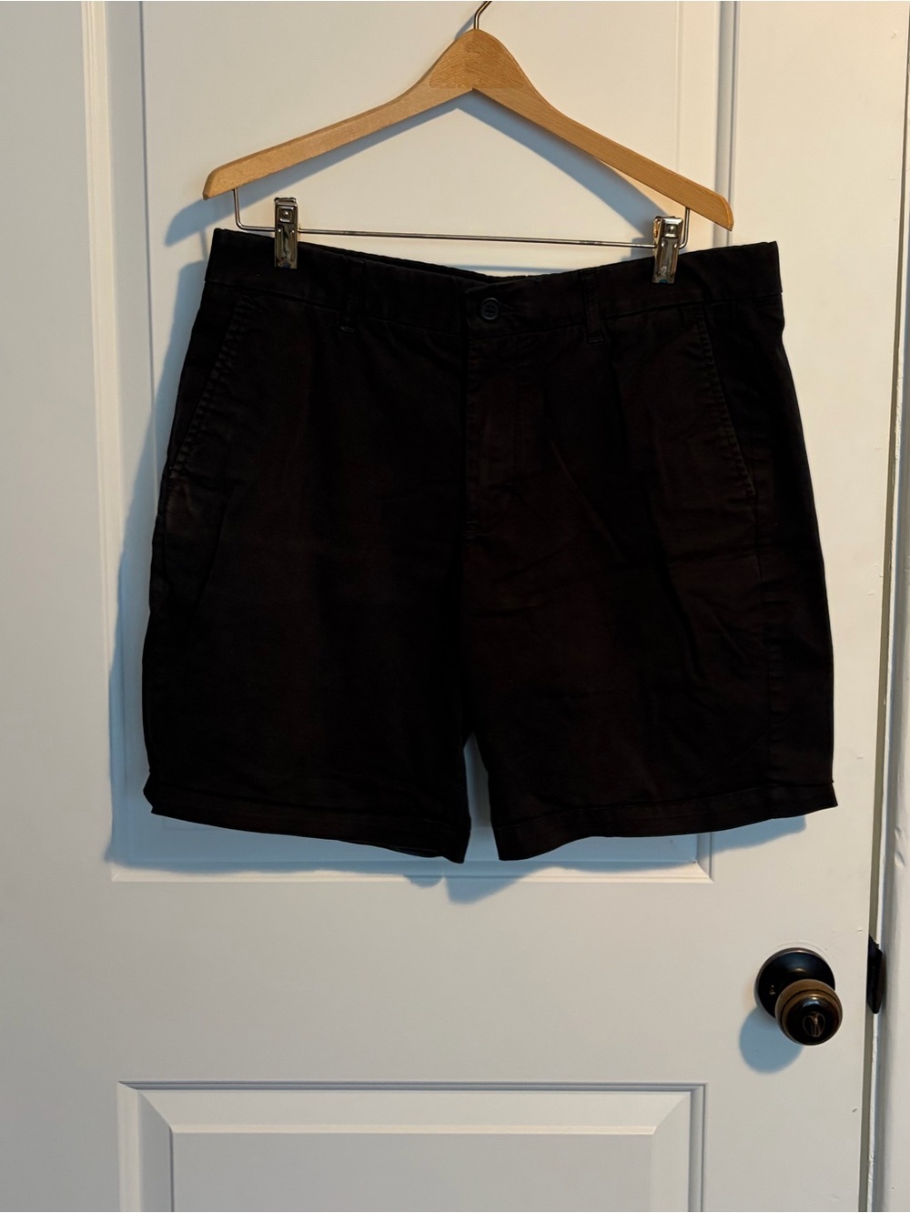 Marc Anthony Black Flat-Front Men's Shorts